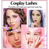 Manga Lashes, Anime Lashes Wispy 10 Pairs Doll Mink Fluffy Spiky 3D Volume Eyelashes Pack Cosplay Fake Eyelashes Look Like Individual Cluster