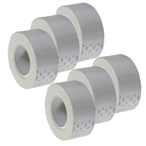 Cloth Medical First Aid Surgical Tape 1" x 10 Yards [Pack of 6 Rolls] Lightweight Breathable Silk-Like Microporous Self Adhesive Latex Free Hypoallergenic Bandage and Wound Dressing Tape (6)