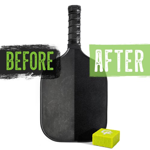 Gradient Fitness Pickleball Paddle Eraser, Pickle Ball Racket Natural Cleaner, Efficiently Removes Ball Residue, Dust, Dirt, & Minor Scrapes/Scratches, Increases Grit, Pickleball Paddle (Green)