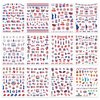 IDDFEVE 12 Sheets 4th of July Nail Stickers, USA Independence Day Patriotic Nail Decals, 3D Design Self-Adhesive Flag Star Nail Art