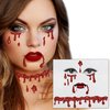 Vampire Face Jewels, Vampire Costume Women Face Gems Stick on, Vampire Accessories Rhinestones Face Temporary Tattoo Stickers Halloween Costumes Accessories for Women