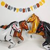 4PCS Giant Horse Balloon Horse Shaped Aluminum Foil Balloon for Horse Themed Party Balloons gallant Horse Balloon Cowboy Birthday Party Decorations Supplies