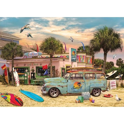 Cobble Hill 1000 Piece Puzzle - Surf Shack - Sample Poster Included