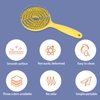 Hair Detangling Brush - Hair Straightening Comb Wet & Dry Hair Brush Round Head Straightenning Detangler Brush Comb Hair Styling Comb Scalp Cleansing Brush for Curly Hair (Yellow)