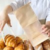 BIUBIU Paper Bread Bags for Homemade Bread Sourdough Bread Bags Bakery Bags with Window Cookie Bags for Packaging Brown Kraft Snack Bags Pastry Candy Treat Popcorn Coffee Tin Tie Tab Lock Gift Giving