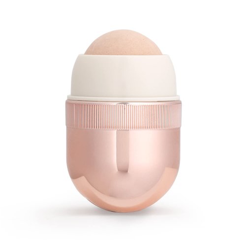ONPPLE Original K-make up Oil-Absorbing Volcanic Face Roller, Portable and Reusable Facial Skincare Massage Tool, Oil Control On-The-Go (Rose Gold)