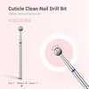 MelodySusie 4mm Ball Shape Cuticle Clean Nail Drill Bit 3/32'', Professional Safety Carbide Diamond Under Nail Cleaner for Cuticle Dead Skin Nail Prepare, Beginners Bits, Series Bit-S, Medium
