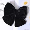 Velvet Hair Bows Girls 6" 2PCS Big Black Fall bow Alligator Clips for Toddler Hair Clips Toddlers Teens Kids Accessories