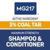 MG217 Psoriasis Shampoo with Coal Tar, Therapeutic Scalp Treatment, Controls Itching, Scaling, Flaking, Scale Buildup, Psoriasis Scalp Treatment, 3% Coal Tar Shampoo and Conditioner, 8floz
