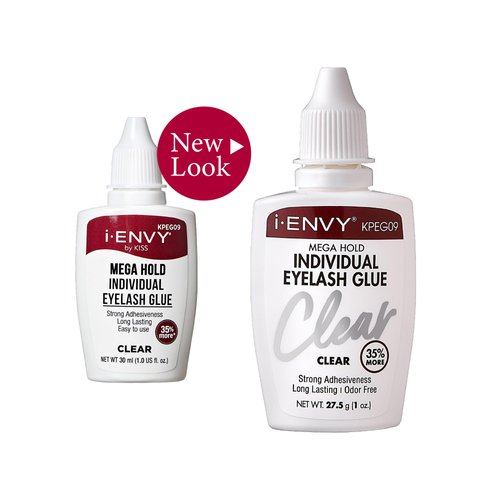 i-Envy by Kiss False Eyelash Adhesive Mega Hold Eyelash Adhesive Glue for Individual Cluster Lashes DIY Lash Extensions–Strong, Long Lasting Hold (Clear)