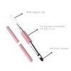 Dual-Ended Polygel Brush, 2 in 1 Stainless Steel Designs Nail Brushes, Polygel Brush And Spatula for Polygel Gel Acrylic Nails Extension(Pink)