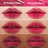 LOVB LOVB Pudding Glow Korean Lip Tint | Long-Lasting Lip Gloss Tint for Glowy | Moisturizing, Non-Sticky Glossy Lip Stain 0.14 Oz (02 ENDING ROSE+03 CANDY BERRY)