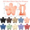 Flower Claw Clip 10 PCS Claw Clips, Hair Clips For Women Non Slip, Claw Clips for Thick Hair Women Girls Gifts, 10 Colors