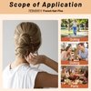 French U-Shaped Hairpins for Women - 6 Pcs Durable Tortoiseshell and Gradient Hair Clips Hair Accessories for Buns, Twists, and Everyday Styling