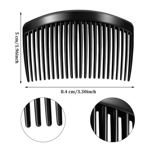 12 Pieces French Side Hair Twist Comb Plastic Decorative Hair Comb Clips with Teeth Styling Hair Side Combs Hair Combs for Women Accessories Fine Hair(23 Teeth)