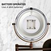 OVENTE 7" Lighted Wall Mount Makeup Mirror - 1X/ 10X Magnification, Battery Powered Glow Cosmetic Light up, Spinning 360-Degree, Double Sided LED, Extendable, Folding Arm, Antique Bronze MFW70ABZ1X10X