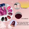LoveOurHome 288pc Oval Press on Nails Short Fake Nails Tips Acrylic Nails Press ons Nail Short Almond Glue on Nail French Tips Press on Nail Women Girls Artificial False Nail with Adhesive Tabs
