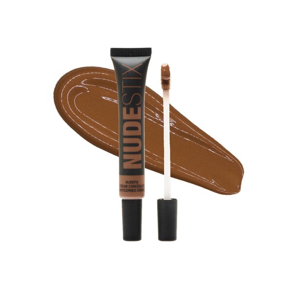 Nudestix NudeFix Cream Concealer, Lightweight Liquid, Natural Finish Makeup, Hydrating, Brightening, Under Eye Dark Circle Corrector, Reduces Redness and Blemishes, Shade: Nude 10, 0.34 fl oz (10 ml)