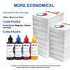Sublimation Ink Bottle Inkjet Printers Refillable Ink Cartridge CISS for T802 T802XL T812 Workforce WF-4720 WF-4730 WF-4734 WF-4740 WF-7310 EC-4020 EC-4030 EC-4040 Heat Press Transfer on Mugs, T-Shirt