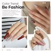 modelones Holiday Gel Nail Polish Set, 6 Colors Brown Dark Red Gel Polish Kit Glitter Champagne Gold Nude Pink Grey Nail Polish Gel, Soak OFF LED Manicure Nail Art DIY Home Salon Gift for Women