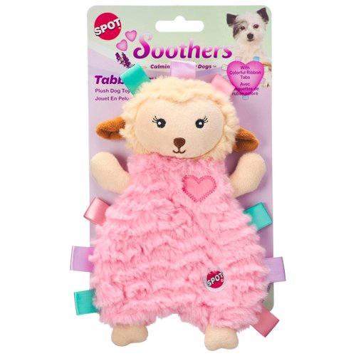 SPOT Soothers- Tabbie Lambie Dog Toy-Separation Anxiety Toys for Dogs, Stuffing Free, Scented with Calming Lavender Fragrance Beads to Safely Calm and Relax Dogs and Puppies, 8in