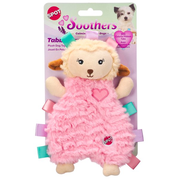 SPOT Soothers- Tabbie Lambie Dog Toy-Separation Anxiety Toys for Dogs, Stuffing Free, Scented with Calming Lavender Fragrance Beads to Safely Calm and Relax Dogs and Puppies, 8in