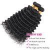 Lizourey Brazilian Virgin Human Hair Deep Wave Hair One Bundle 20inch 100% Unprocessed Virgin Human Hair Extension Deep Wave Bundle Weave Natural Color (100+/-5g)/bundle