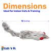 Kats'N Us Dat Darn Ferret Real Rabbit Fur Cat Toy- Furry Cat Toys, Cat Stuffed Animal, Cat Entertainment for Indoor Cats and Kittens, Interactive Cat Toys - 10 Inches
