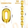 Gejoy 24 Pieces Chain Balloons 16 Inch Foil 90s Balloons Hip Hop Party Decorations Jumbo Chain Link Balloons for 80s 90s Hip Hop Retro Theme Birthdays Graduations Weddings Arch Supplies (Gold)