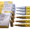 PINTAR | 6 PACK | Gold & Silver Acrylic Paint Markets Extra Fine Tip | Leather, Shoes, Rock Painting, Ceramic Glass, Wood, Paper, Fabric | Acrylic Paint Pens | 3 Gold & 3 Silver, 0.7mm