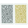 Copag 1546 Design 100% Plastic Playing Cards, Bridge Size (Narrow) Black/Gold (Standard Index, 1 Set)