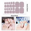 WOKOTO 16 Sheets Toes Nail Wraps for Women Toenails Nail Polish Strips Gel Nail Stikers Set with Nail File Nail Gel Strips Press On Nails Polish Stickers for Toes Women Girls Stickers for Nails Art