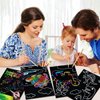 JUNQIU Scratch Art for Kids, Rainbow Scratch Paper Art Set - Dinosaurs, Arts and Crafts for Kids Ages 4-8 Girls Boys, Kids Activity & Christmas Crafts, Stocking Stuffers for Kids