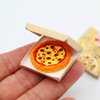 Miniature Pizza Box Set, 1:6 1:12 Ratioi Dollhouse Food Model Set Doll House Furniture Supplies，Dollhouse DIY Accessories，Dollhouse Furniture Shooting Props
