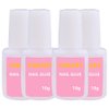YIMART 10g Fast Drying Strong Adhesive Glue for False Nail Tip Manicure Decoration Nail Glue with Brush (4pcs)