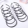 Black Headbands for Girls 12Pcs DIY Craft Head Bands Hard Thin Headband Rubber Plastic Hairbands for Kids Teens Party Favors