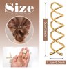 TUUXI 20 pcs Spiral Bobby Hair Pins Gold Hair Screws Hair Twister Hair Accessories for Women Fast Bun Thick Hair Style