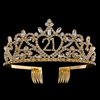 Ella Celebration 21 Gold Tiara for 21st Birthday Party, Golden Birthday Girl Crown (Gold)