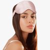 SILKTALE Silk Eye Mask for Sleep for Women/Men/Adults Blackout 100% Mulberry Silk Sleeping Mask for Travel/Plane/Side Sleeper with Elastic Strap,Pink