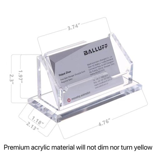 SANRUI Business Card Holder for Desk Clear Acrylic Business Card Display Business Card Stand Office