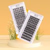 Cluster Lashes 72 Individual Lashes Clusters Eyelash Extensions False Eyelashes DIY Wispy Fluffy Lash Extension Reusable False Eyelashes Natural Look Mix 10-16mm C D Curl-DM27