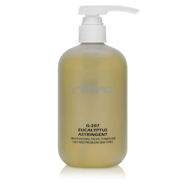 RAYA Eucalyptus Astringent with AHA 16 oz (G-207) | Exfoliating Glycolic Facial Toner for Oily and Break-Out Skin | Helps Balance pH and Dry Up Blemishes | Made with Alpha Hydroxy Acids