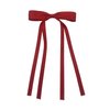 Frivievy Hair Ribbon Clips Hair Bows for Women Girls Simple Bow Clips Hair Bows with Small Long Tail Bow Accessories(Black,Red)