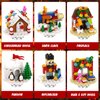 Christmas Tree Ornaments Building Set with Light, Santa Claus Gingerbread House Nutcracker Penguin Bear Building Kit in Bulbs, 6 Pack Xmas Decorations Stocking Stuffers Gift for Kids (405 PCS)