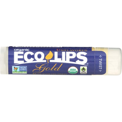 ECO LIPS Organic Gold Lip Balm, 0.15 OZ