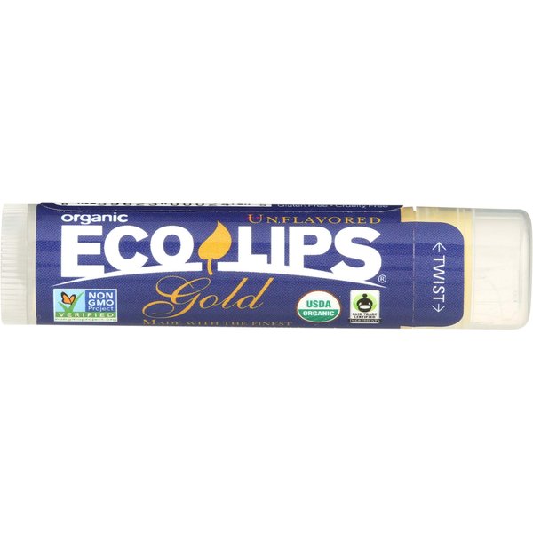 ECO LIPS Organic Gold Lip Balm, 0.15 OZ
