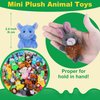 Fovths 64 Pieces Mini Plush Animals Toys Set Cute Small Stuffed Animal Keychain Jungle Animal Decor Goodie Bag Basket Fillers for Birthday Christmas Party