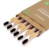 GENKENT 12 Counts Bamboo Toothbrushes BPA Free Soft Bristles Travel Toothbrush Natural Charcoal Toothbrush