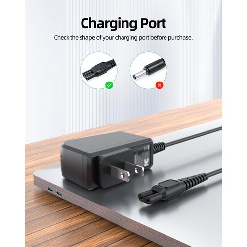 8V Charger Cord Fit for Philips Norelco HQ850 QP2630 QP2530 One Blade Oneblade Electric Shaver Razor Trimmer Adapter Power Supply Charging Cord