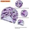 WKJHO 4 Pieces Women Turban Hat Head Wraps for Women Girls Twist Knot Pre-Tied Bonnet Turbans for Women Unique Leaf Pattern Beanie Cap Hats